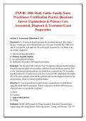 FNP-BC 2026 Study Guide&colon; Family Nurse &NewLine;Practitioner Certification Practice Questions &NewLine;Answer Explanations & Primary Care &NewLine;Assessment&comma; Diagnosis & Treatment Exam &NewLine;Preparation