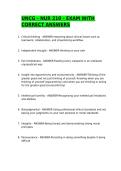UNCG -NUR 210 EXAMS WITH CORRECT SOLUTIONS&sol;ACTUAL EXAMS &sol;COMPLETE QUESTIONS AND ANSWERS