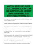 ABIM IM BOARDS ITE EXAM&NewLine;LATEST VERSION ACTUAL EXAM&NewLine;150 QUESTIONS AND CORRECT&NewLine;DETAILED ANSWERS WITH&NewLine;RATIONALES &vert; UPDATED 2026
