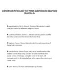 ANATOMY AND PHYSIOLOGY TEST PAPER QUESTIONS AND SOLUTIONS&NewLine;GRADED A A&plus;