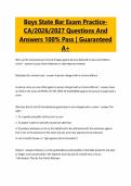Boys State Bar Exam PracticeCA&sol;2026&sol;2027 Questions And&NewLine;Answers 100&percnt; Pass &vert; Guaranteed&NewLine;A&plus;&NewLine;