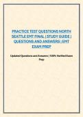 PRACTICE TEST QUESTIONS NORTH SEATTLE EMT FINAL &vert; STUDY GUIDE &vert; QUESTIONS AND ANSWERS &vert; EMT EXAM PREP