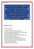 FAC1503 Exam Pack 2026&sol;2027 &ndash; Financial Accounting Principles for Law Practitioners &vert; 180&plus; MCQs with Detailed Rationales &vert; UNISA &vert; Graded A&plus; &vert; 100&percnt; Verified Solutions