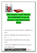 TSA Chapter Team Written Test 2026&sol;2027 &vert; 20&plus; Questions & Answers &vert; Parliamentary Procedure&comma; Motions&comma; Quorum&comma; Bylaws & Order of Business