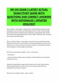 NR 545 EXAM 3 LATEST ACTUAL&NewLine;EXAM STUDY GUIDE WITH&NewLine;QUESTIONS AND CORRECT ANSWERS&NewLine;WITH RATIONALES &vert; UPDATED&NewLine;2026&sol;2027