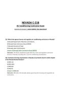 NEVADA C-21B Air Conditioning Contractor Exam Questions & Answers &vert; Latest Update&vert; Pass Guaranteed
