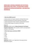 NSPIRE EXAM &vert; NATIONAL STANDARDS FOR THE PHYSICAL INSPECTION OF REAL ESTATE &vert; 210 QUESTIONS & VERIFIED ANSWERS WITH DETAILED EXPLANATIONS &vert; HUD INSPECTION PREPARATION 
