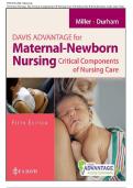 TEST BANK FOR Davis Advantage for Maternal-Newborn Nursing&colon; Critical Components of Nursing Care 5th edition by Connie Miller &comma; Roberta Durham ISBN&colon;978-1719651783 COMPLETE GUIDE 100&percnt; VERIFIED A&plus; GRADE ASSURED&excl;&excl;&excl;&excl;NEW LATEST UPDATE&excl;&excl;&excl;&excl;&excl;