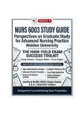 NURS 6003 Perspectives on Graduate Study for Advanced Nursing Practice &mdash; INSTANT PDF DOWNLOAD &mdash; Verified NURS 6003 Study Guide &vert; Walden University &vert; Q & A &vert; 2026&sol;2027 Edition