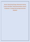 Abrams&rsquo; Clinical Drug Therapy&colon; Rationales for Nursing &NewLine;Practice 13th Edition &vert; NCLEX-Style Questions&comma; Answers &NewLine;& Rationales &vert; Complete Pharmacology Study Guide &NewLine;2026&sol;2027 