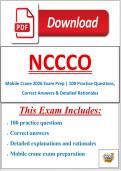 NCCCO Mobile Crane 2026 Exam Prep &vert; 100 Practice Questions&comma; Correct Answers & Detailed Rationales