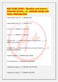 NHA CCMA &lbrack;2026&rsqb; &vert; Question and Answer &vert;&NewLine;UPDATED ACTUAL &vert; A&plus; ANSWER GUIDE AND&NewLine;FINAL PREPARATION