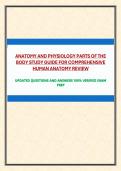 ANATOMY AND PHYSIOLOGY PARTS OF THE BODY STUDY GUIDE FOR COMPREHENSIVE HUMAN ANATOMY REVIEW