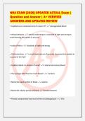 NHA EXAM &lbrack;2026&rsqb; UPDATED ACTUAL Exam &vert;&NewLine;Question and Answer &vert; A&plus; VERIFIED&NewLine;ANSWERS AND UPDATED REVIEW