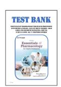 Test Bank for Essentials of Pharmacology for Health Professions 10th Edition &lpar;Cengage&comma; 2025&rpar; by Bruce Colbert&comma; Adam James and Elizabeth Katrancha&comma; Isbn no&semi; 9788214116069&comma; all 27 Chapters Covered