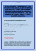 NR 565 Advanced Pharmacology Final Exam Practice Test Bank 2026-2027&colon; 260&plus; Evidence-Based MCQs with Detailed Rationales for Chamberlain University MSN&sol;FNP Students &vert; Pharmacokinetics&comma; Cardiovascular&comma; Endocrine&comma; Respiratory&comma; GI&comma; CNS&comma; Antimicrobials&comma; Pain M