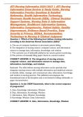 ATI Nursing Informatics 2026&sol;2027 &vert; ATI Nursing Informatics Exam Review & Study Guide&comma; Nursing Informatics Practice Questions & Detailed Rationales&comma; Health Information Technology&comma; Electronic Health Records &lpar;EHR&rpar;&comma; Clinical Decision Support Systems&comma; Nursing