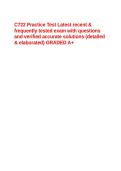 C722 Practice Test Latest recent & frequently tested exam with questions and verified accurate solutions &lpar;detailed & elaborated&rpar; GRADED A&plus;&period;