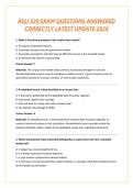 ASLI 320 EXAM QUESTIONS ANSWERED CORRECTLY LATEST UPDATE 2026