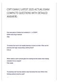 CSPT Exam 2 &vert; Complete Questions & Detailed Answers 2026&sol;2027