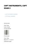 CSPT Instruments & Exam 2 &vert; Practice Questions & Answers 2026&sol;2027
