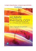 Test Bank Human Physiology&colon; An Integrated Approach 8th Edition Dee Silverthorn