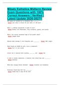 Milady Esthetics Midterm Review Exam Questions with 100- Correct Answers -Verified - Latest Update 2026-2027&period;pdf&NewLine;&NewLine;