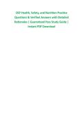 DCF Health&comma; Safety&comma; and Nutrition Practice &NewLine;Questions & Verified Answers with Detailed &NewLine;Rationales &vert; Guaranteed Pass Study Guide &vert; &NewLine;Instant PDF Download 