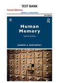Test Bank Human Memory 4th Edition Gabriel Radvansky