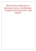 BSC 2010-Steven Marks Exam 1 &NewLine;Questions & Answers with Rationales &NewLine;&vert; Complete Exam Study Guide &vert; 2026 &NewLine;Updated 