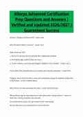 Alteryx Advanced Certification&NewLine;Prep Questions and Answers &vert;&NewLine;Verified and Updated 2026&sol;2027 &vert;&NewLine;Guaranteed Success