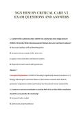 NGN HESI RN CRITICAL CARE V2&NewLine;EXAM QUESTIONS AND ANSWERS