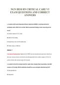 NGN HESI RN CRITICAL CARE V3&NewLine;EXAM QUESTIONS AND CORRECT&NewLine;ANSWERS