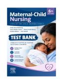Test Bank for Maternal-Child Nursing&comma; 6th Edition Emily Slone McKinney Complete Chapter-by-Chapter Coverage&period;