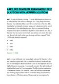 AAPC CPC COMPLETE EXAMINATION TEST&NewLine;QUESTIONS WITH VERIFIED SOLUTIONS