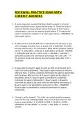 ROCKWELL PRACTICE EXAM WITH CORRECT ANSWERS