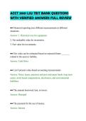 ACCT 3001 LSU TEST BANK QUESTIONS&NewLine;WITH VERIFIED ANSWERS FULL REVIEW