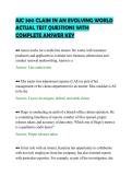 AIC 300 CLAIM IN AN EVOLVING WORLD&NewLine;ACTUAL TEST QUESTIONS WITH&NewLine;COMPLETE ANSWER KEY