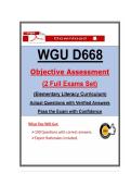D668 OA Exam &ndash; Literacy Curriculum &ndash; Actual Questions & Answers &lpar;WGU&rpar; &lpar;Updated PDF&rpar;