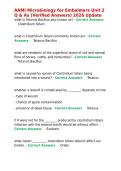 AAMI Microbiology for Embalmers Unit 2 Q & As &lpar;Verified Answers&rpar; 2026 Update