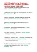 AAMI Microbiology for Embalmers Midterm Exam Answered Questions &lpar;Limited&rpar; Latest 2026-2027