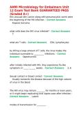 AAMI Microbiology for Embalmers Unit 12 Exam Test Bank GUARANTEED PASS &lpar;Graded A&plus;&rpar;