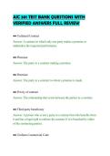 AIC 301 TEST BANK QUESTIONS WITH&NewLine;VERIFIED ANSWERS FULL REVIEW