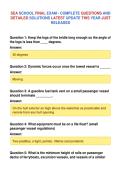 SEA SCHOOL FINAL EXAM - COMPLETE QUESTIONS AND&NewLine;DETAILED SOLUTIONS LATEST UPDATE THIS YEAR JUST&NewLine;RELEASED