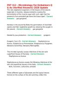PHT 312 - Microbiology For Embalmers Q & As &lpar;Verified Answers&rpar; 2026 Update&period;