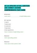 AIC 301 UPDATED ACTUAL QUESTIONS&NewLine;AND CORRECT ANSWERS&NewLine;COMPREHENSIVE STUDY GUIDE