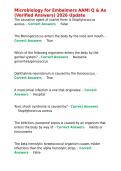 Microbiology for Embalmers AAMI Q & As &lpar;Verified Answers&rpar; 2026 Update&period;