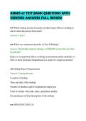 AMMO 67 TEST BANK QUESTIONS WITH&NewLine;VERIFIED ANSWERS FULL REVIEW