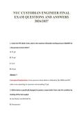 NYC CUSTODIAN ENGINEER FINAL&NewLine;EXAM QUESTIONS AND ANSWERS&NewLine;2026&sol;2027