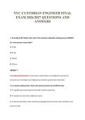 NYC CUSTODIAN ENGINEER FINAL&NewLine;EXAM 2026&sol;2027 QUESTIONS AND&NewLine;ANSWERS